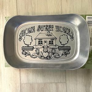 NIB Wilton Armetale Pewter Bless This House Bread Platter Serving Tray